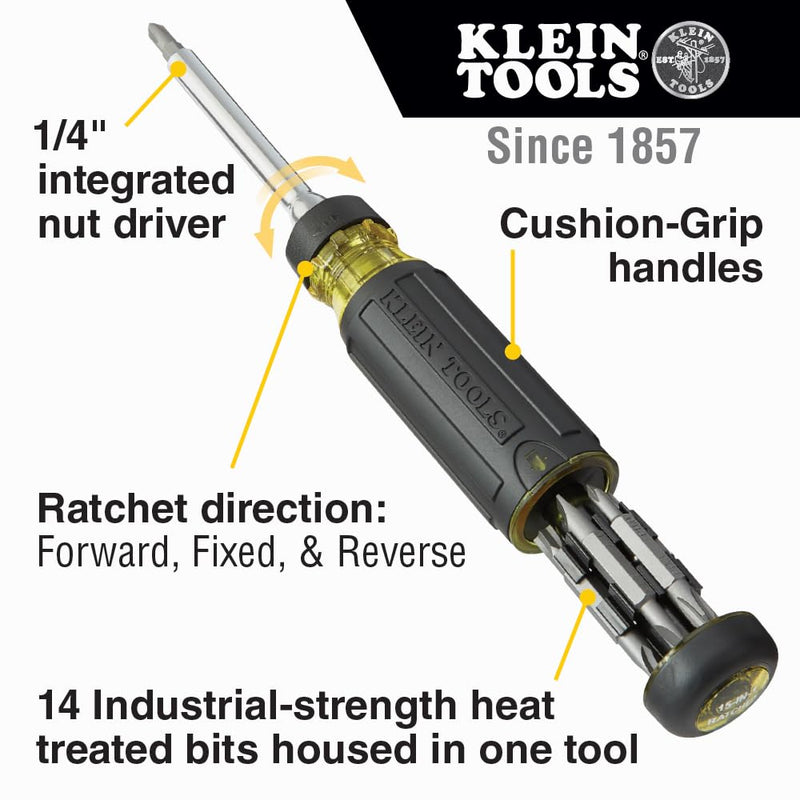 Klein Tools 80066 Precision Driver Kit with Multi-Bit Screwdriver and All-in-One Repair Tool Kit with 39 Bits for Apple Products, 2-Piece Screwdriver Set and 15-in-1 Screwdriver