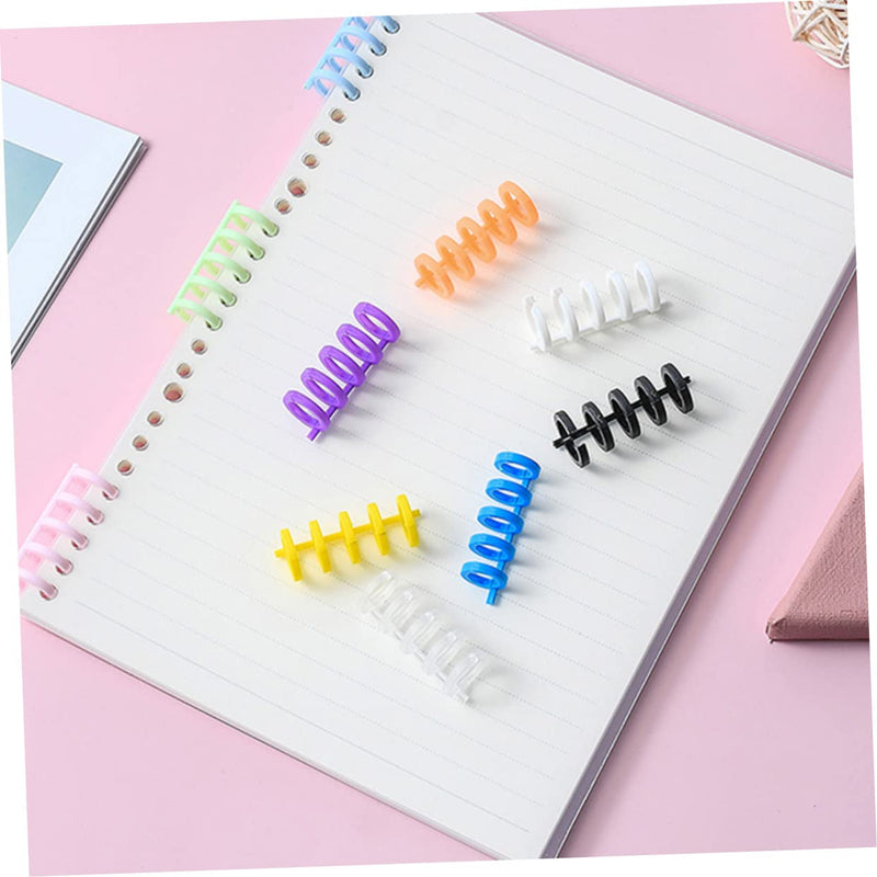 10Pcs Colorful Plastic Binding Coils Spiral Notebook Spines for Loose-Leaf Notebooks Eye-catching Comb Bindings Easy to Use for DIY Projects