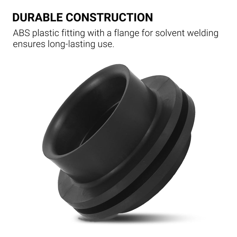 1-1/2" RV Rubber Grommet Black (12483) RV Water Tank Fittings Holding Tank Fitting (Pack of 2) - Seals Securely