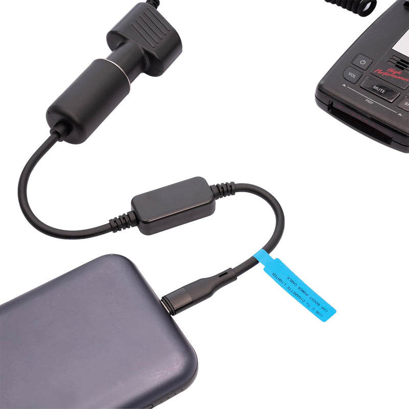USB C Male to 12V Car Cigarette Lighter Socket Female Converter Cable 1 Feet,18W USB C to Cigarette Lighter Adapter for Dash Cam, GPS