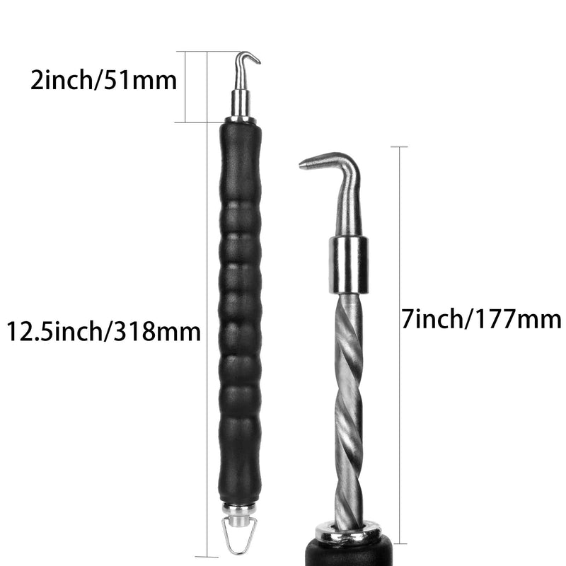 STARVAST Twister Hooks for Hanger Bars Semi-Automatic Concrete Metal Twists Strapping Tool to Reduce Hand Fatigue Curved Straight Hook Pack of 2