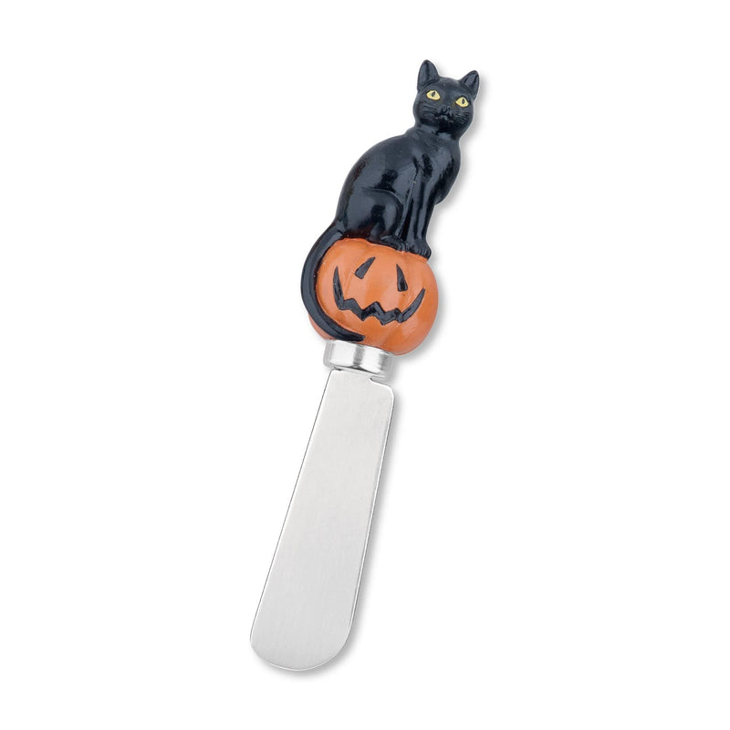 Supreme Housewares Spooky Cheese Spreaders, Hand-Painted Resin Handles with Stainless Steel Blades for Spreading Cream Cheese, Butter, and Jam, Assorted Halloween Designs, Set of 4