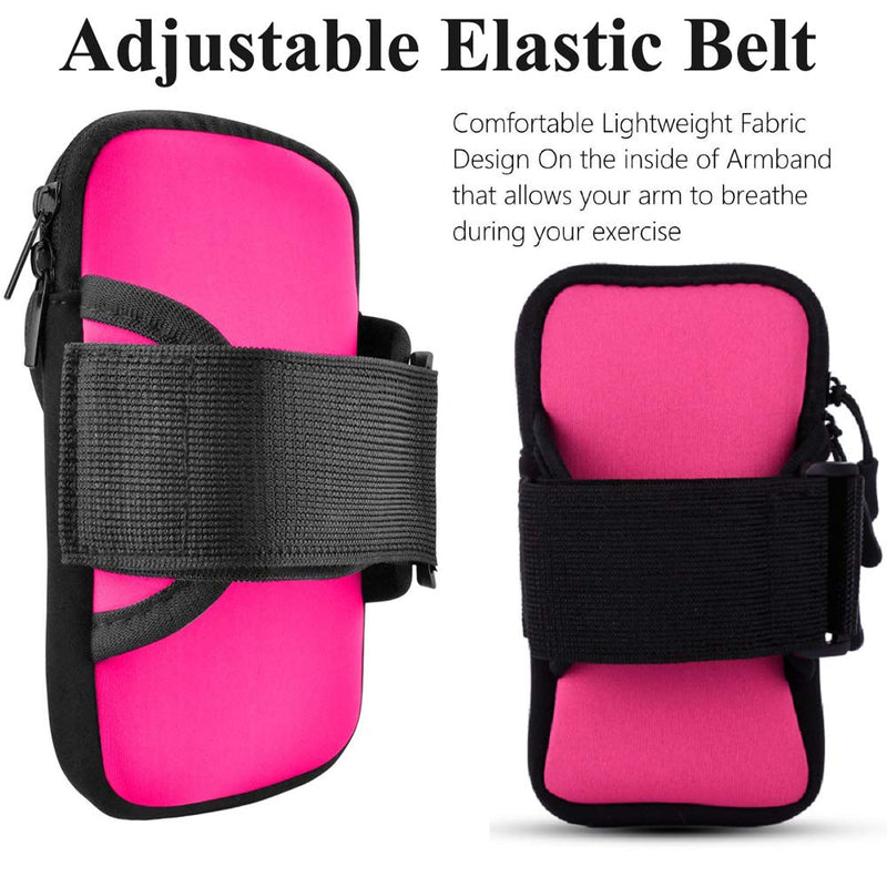 Armband Cell Phone Holder for Running Women,iPhone Armband 15 14 13 12 11 Pro Max Xs Xr X 8 7 6 Plus SE Mini,Samsung Galaxy S24 S23 S22 S21 Ultra S20 Note 20 Key Pouch,Exercise Arm Bands Bag 3-Pink