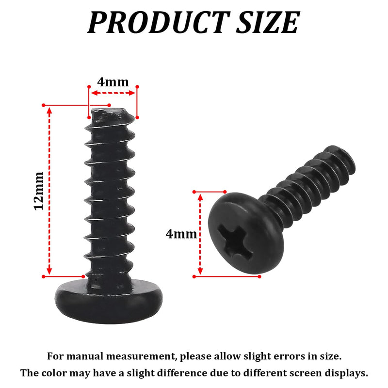 20 Pcs M4xL12 TV Base/Legs/Stand Screws for Samsung 6003-001782 Screw-TAPTYPE, BH,+,B,M4,L12,ZPC(BLK),SWR, M4XL12