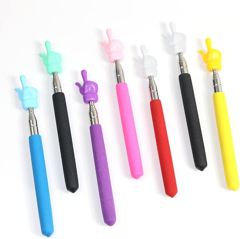 Black Telescopic Teachers Pointer, Metal Hand Retractable Pointer Extended Length 21.6 Inch, Teaching Pointer Stick for Classroom, Handheld Presenter Whiteboard Pointer,Office Presentation Pointers