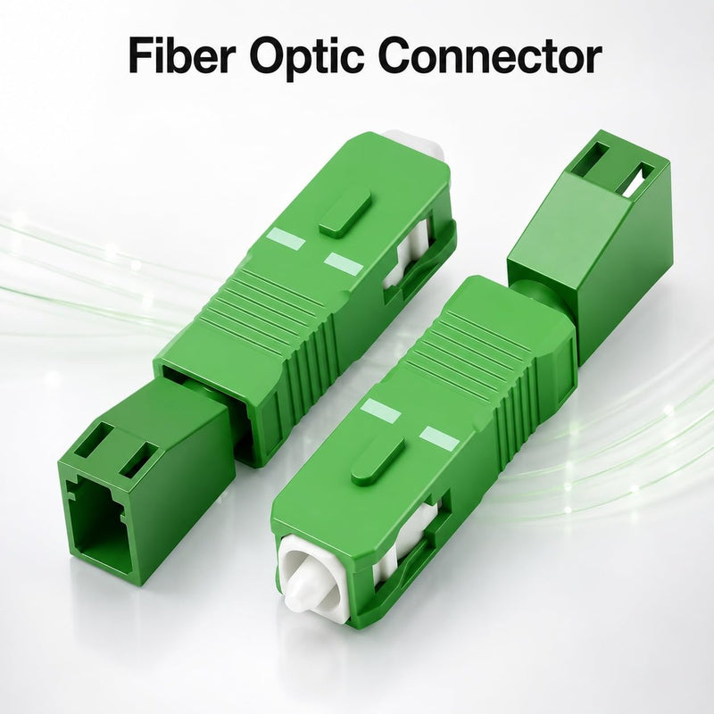 SC/APC Male to LC/APC Female Hybrid Fibre Optic Adapter Pack of 2 | Singlemode 9/125μm, ceramic sleeve, ≤0.3dB insertion loss, ≥60dB return loss, for FTTH & CATV