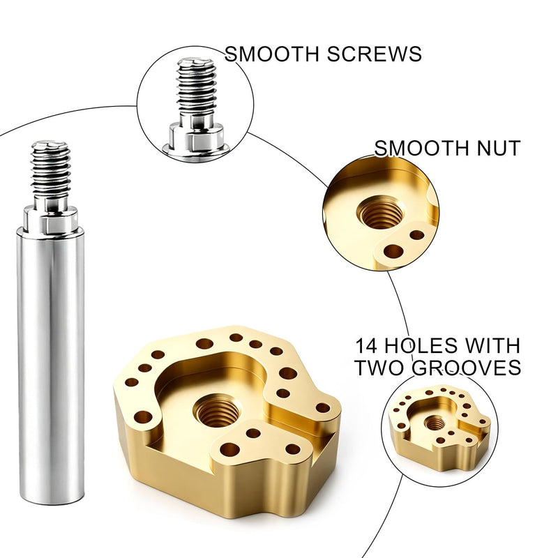 2pcs Joystick Soldering Tips with Adapter for PS5 PS4 Xbox Series X/S | Multi-hole, chrome-plated copper, fast heat conduction, high-precision alignment to fix stick drift