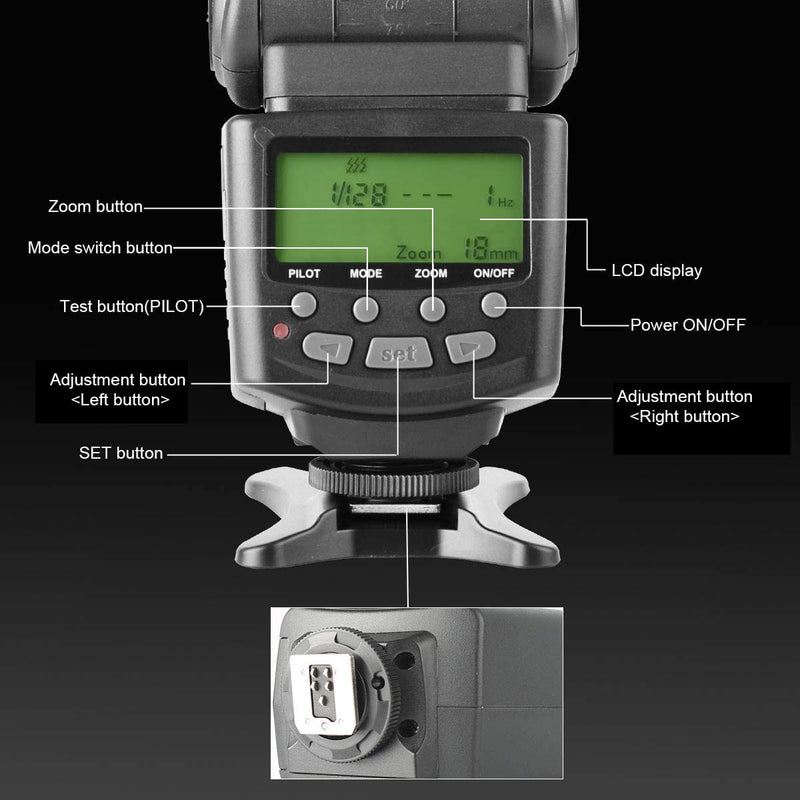 Meike MK430C E-TTL Speedlite Shoe Mount Flash Compatible with Canon 70D 77D 80D Rebel T7i T6i T6s T6 T5i T5 T4i T3i SL2 and Other EOS DSLR Cameras with Standard Hot Shoe