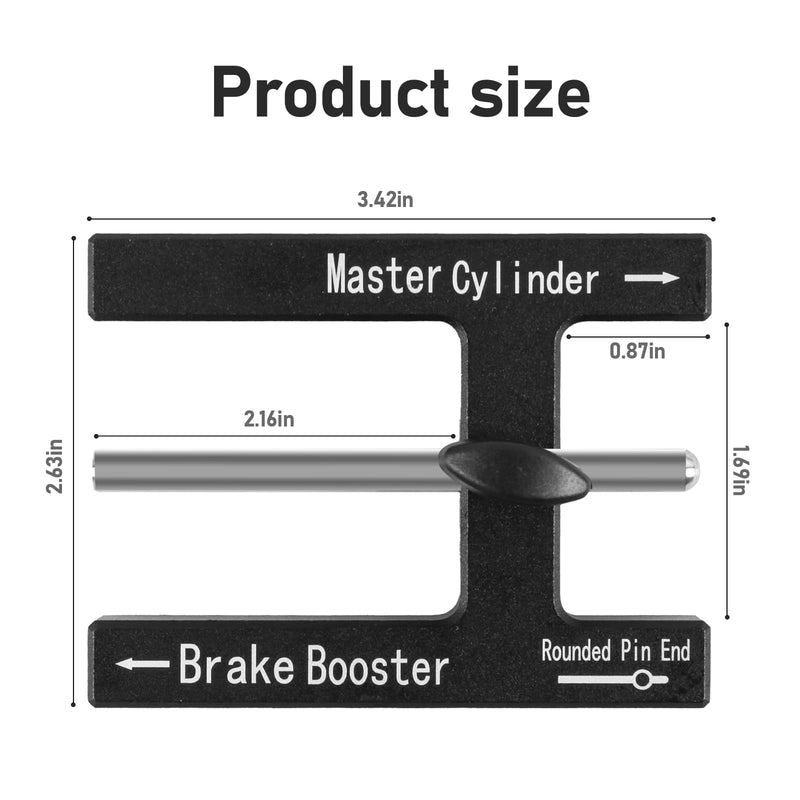 Brake Booster Adjustment Tool Brake Pedal Depressor Tool Brake Booster Push Rod Adjustment Tool Brake Booster with Master Cylinder Booster Master to Master Cylinder Adjustment Tool