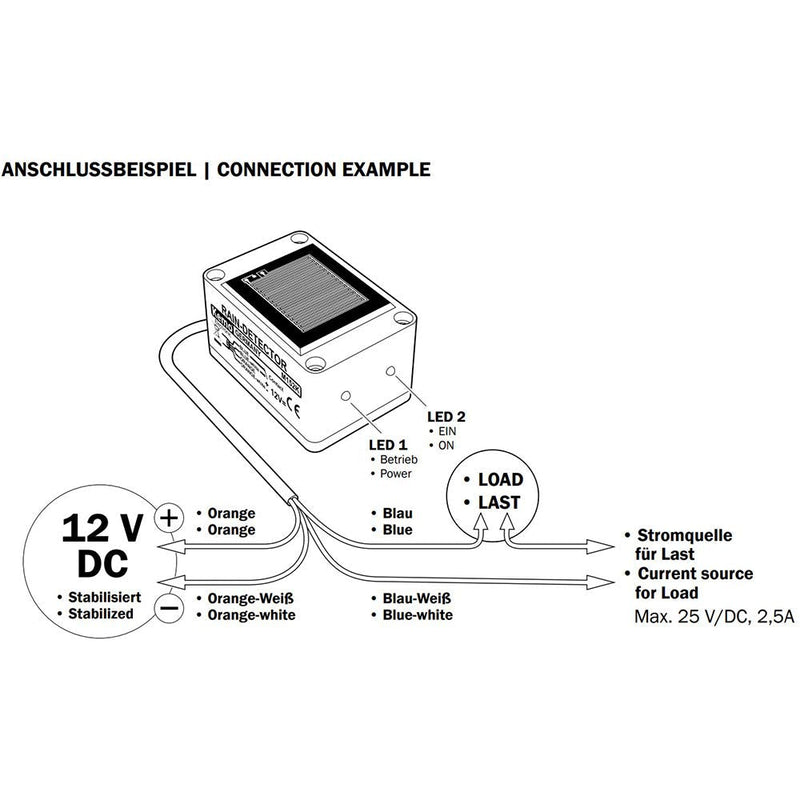 Kemo M152K capacitive rain sensor. Relay activation even with distilled water. Adjustable sensitivity, with 2 LED indicators