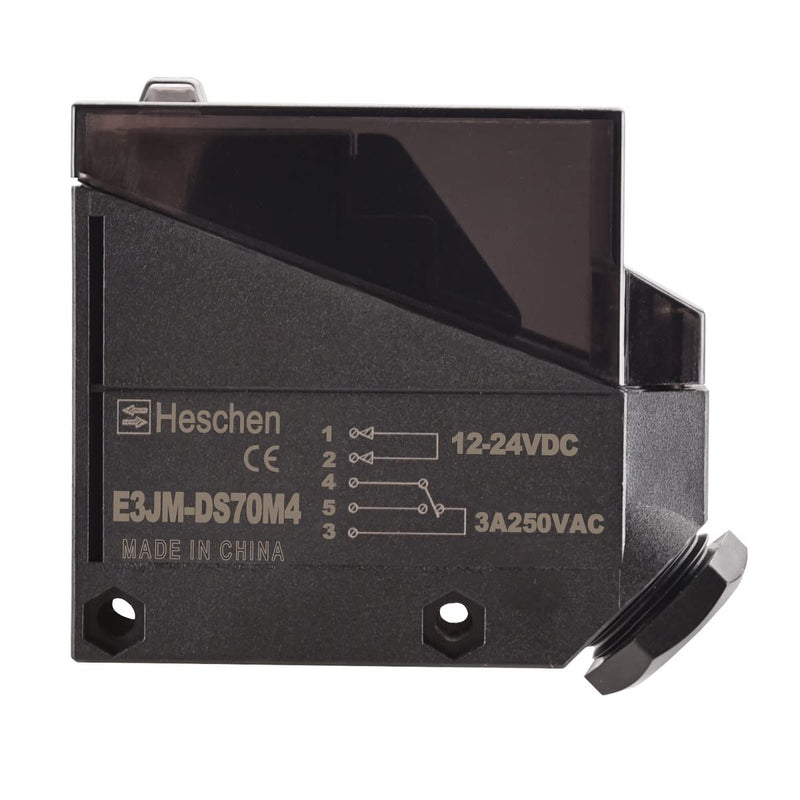 Heschen photoelectric switch, E3JM-DS70M4, 12-24VDC, diffuser type, detection distance 70cm