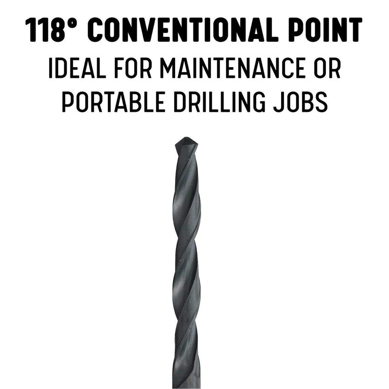 Drill America 12.50mm High Speed Steel Drill Bit (Pack of 6), DWDMM Series