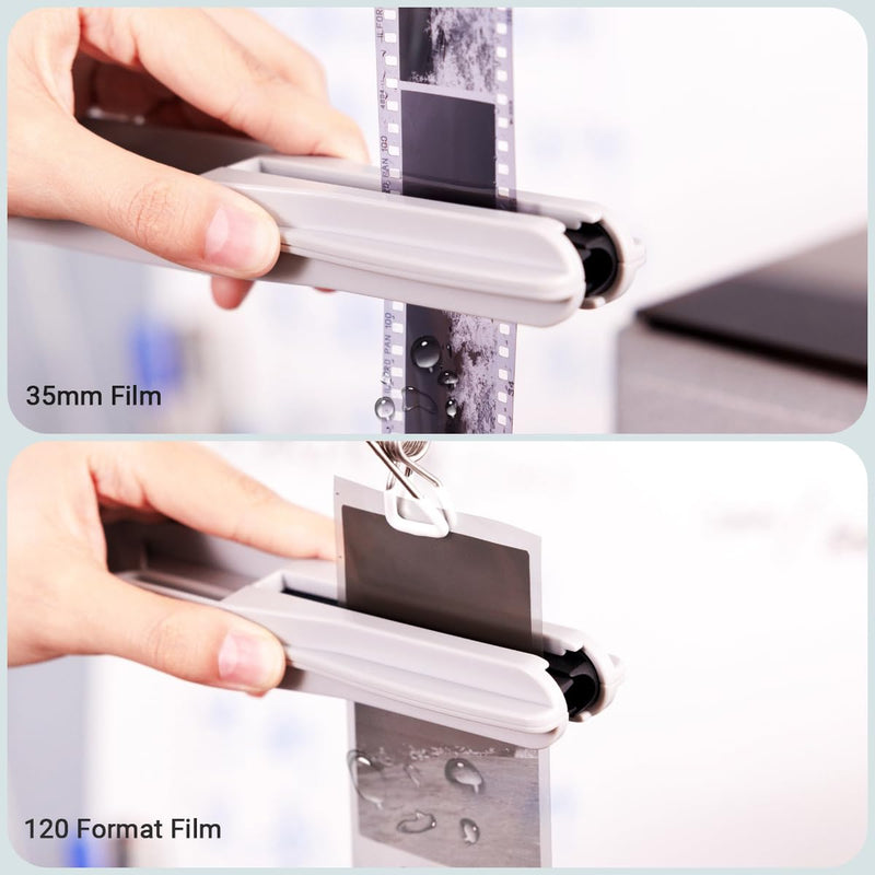 JJC Film Squeegee for 35mm and 120 Film, Film Wiper with Silicone Blades to Dry Water, No Marks and Scratches Leave