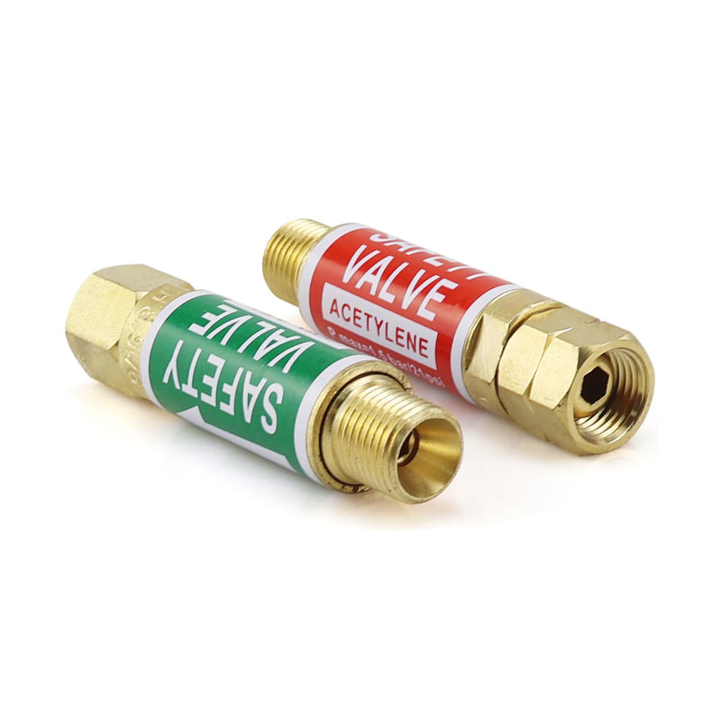 Oxygen Acetylene Flashback Arrestors Set 2-Set, Torch End - Standard "B" 9/16-18UNF Threads Size G-2 Set