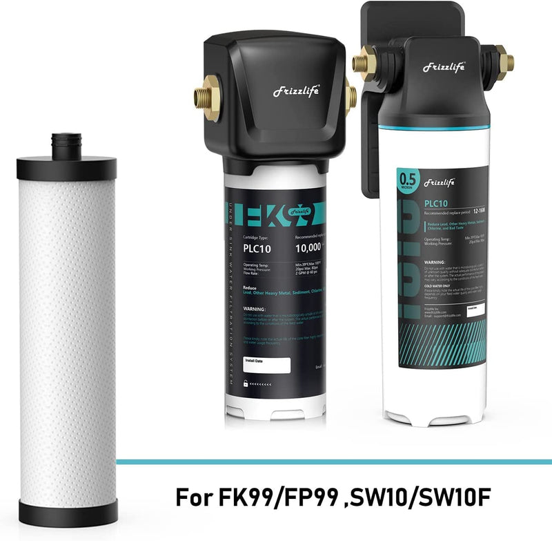Frizzlife PLC10 Replacement Filter For FK99/FP99/SW10/SW10F Under Sink Water Filter (Pack of 2) 1 Count (Pack of 2)