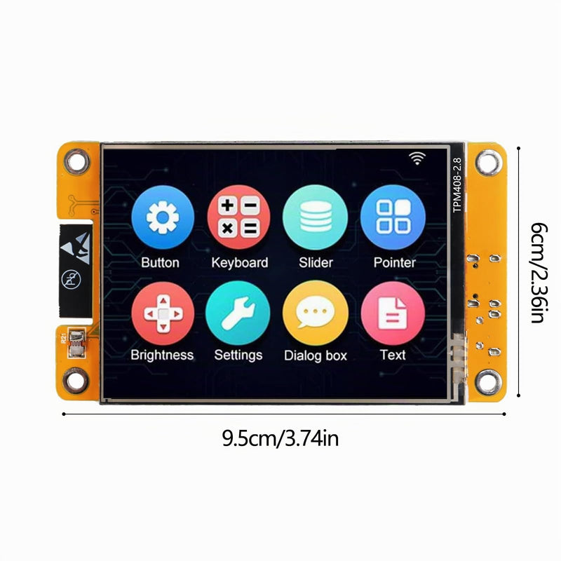 AITRIP Pack of 2 ESP32 Display, ESP32 Development Board ESP32 Development Board WiFi Bluetooth 2.8 Inch 240 x 320 ESP32 Display TFT Module Touchscreen Compatible with Arduino