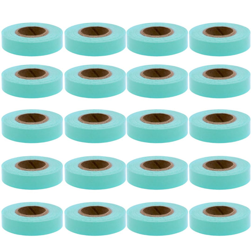 ChromaLabel 1/2 Inch Colored Masking Tape, Ideal for Kids Clean Remove Labeling Tape, 500 Inch Roll (13.88 Yards), Aqua - Case of 20