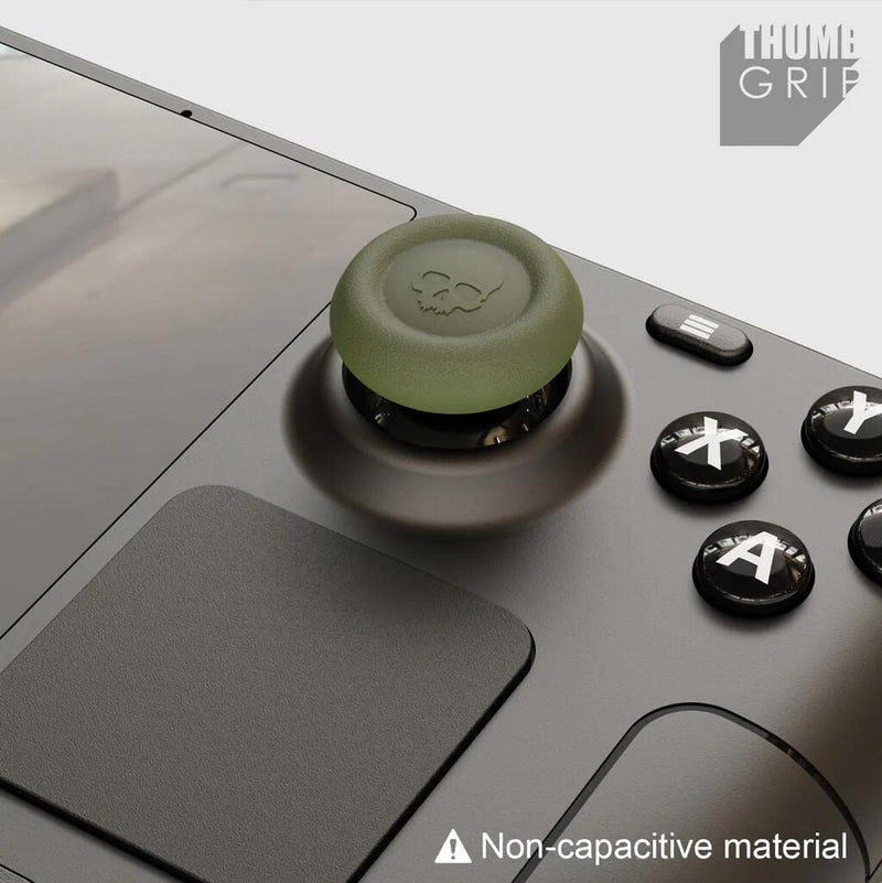 Skull & Co. Skin, CQC and FPS Thumb Grips Joystick Cap Analog Stick Cover for Steam Deck/OLED and ROG Ally- Black, Set of 6 Concave-6pcs