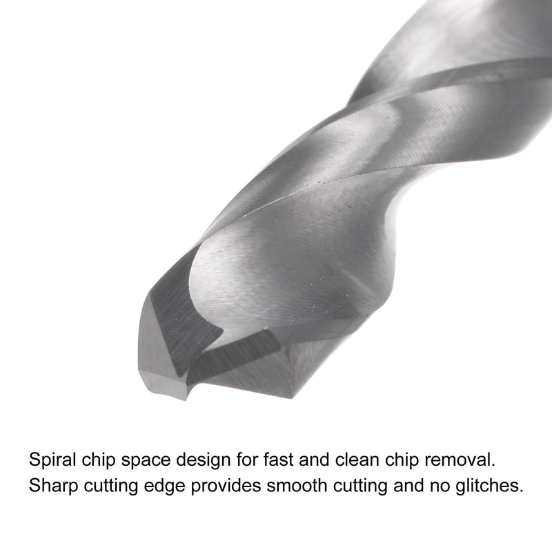 uxcell Solid Carbide Drill Bits, 5.5mm C2/K20 Tungsten Carbide Jobber Drill Bits Straight Shank Drilling Tool for Stainless Steel Aluminum Iron Metal Plastic 2pcs