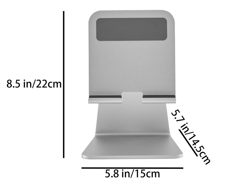 Heavy-Duty Tablet Stand for Desk, Portable Monitor Stand, iPad Stand, Especially Suitable for Large-Sized and Heavy Devices(7''-18''), with Superior Touch Stability.(Silver)