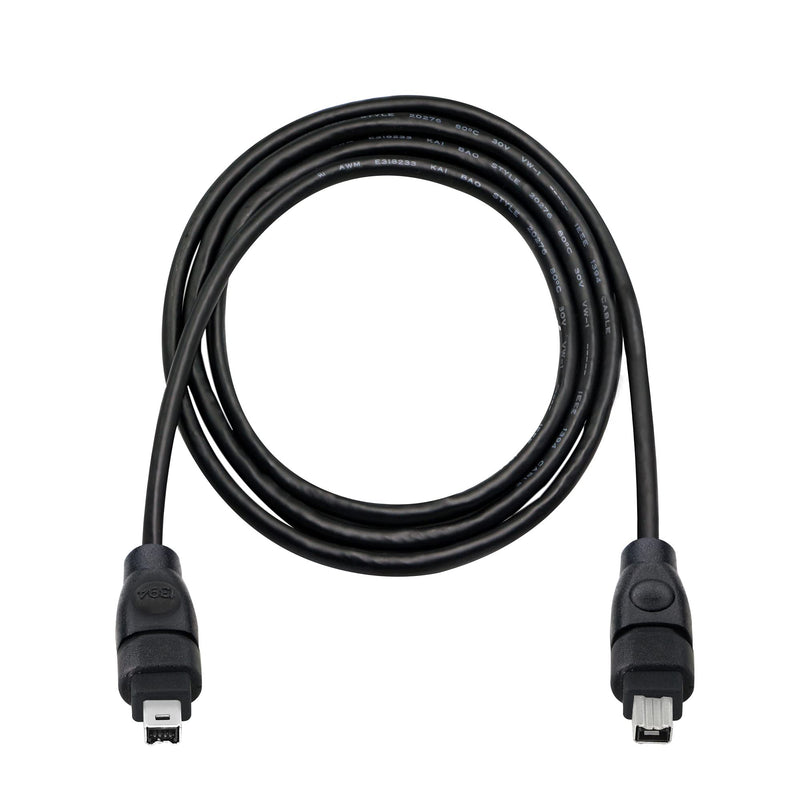 GINTOOYUN 6FT FireWire IEEE 1394 Cable,4 Pin to 4 Pin Male to Male Cord,FireWire 400 DV iLink Cable for Laptop to Camcorder