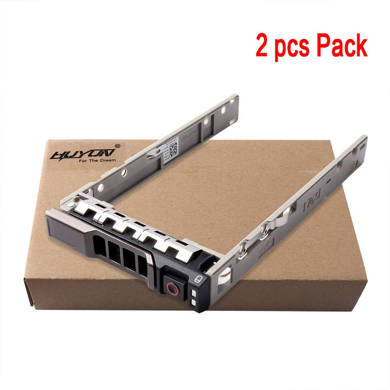 2pcs Pack 2.5" SAS SATA Hard Drive Tray Caddy 8FKXC 08FKXC Compatible for Dell PowerEdge R630 R730 R730XD T630 R430 T430 PowerVault MD1420 MD3420 Series