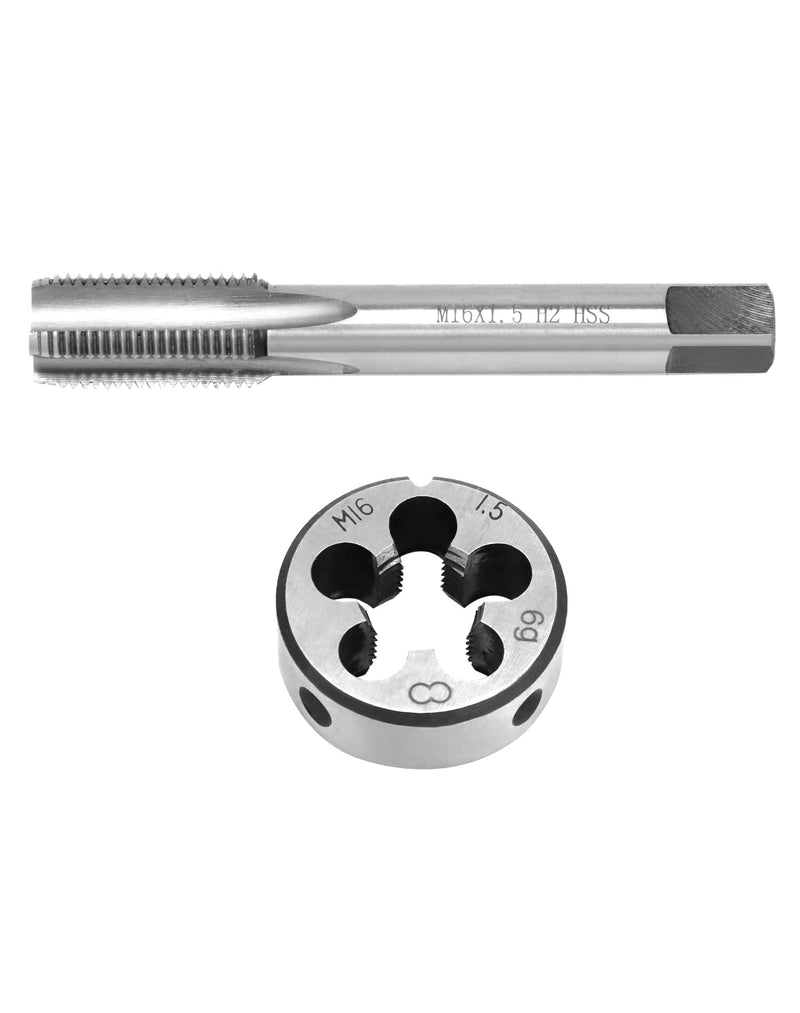 QWORK Tap M16 x 1.5 mm, Tap and Die Set M16*1.5MM