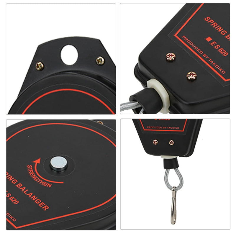 Retractable Spring Balancer, Jectse ES620 Metal and Rubber 0.6-2.0 kg Spring Balancer Retractable Tool Holder Hanger Spring Balancer Tool