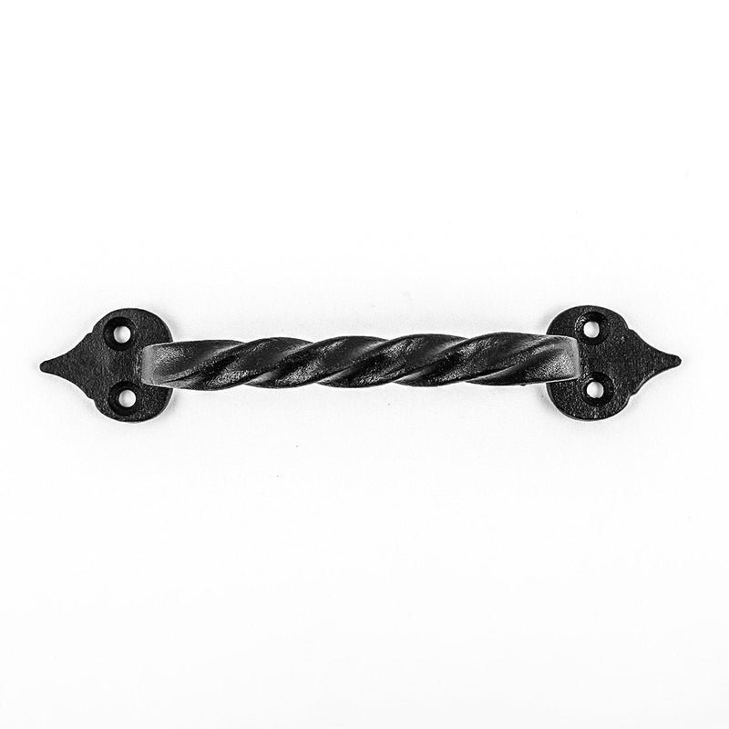 Renovators Supply Manufacturing Cabinet Handles for Cabinets and Drawers 5.8 in. Black Twisted Wrought Iron Cabinet Pulls with Mounting Hardware Black Twisted 5.8" Pack of 1