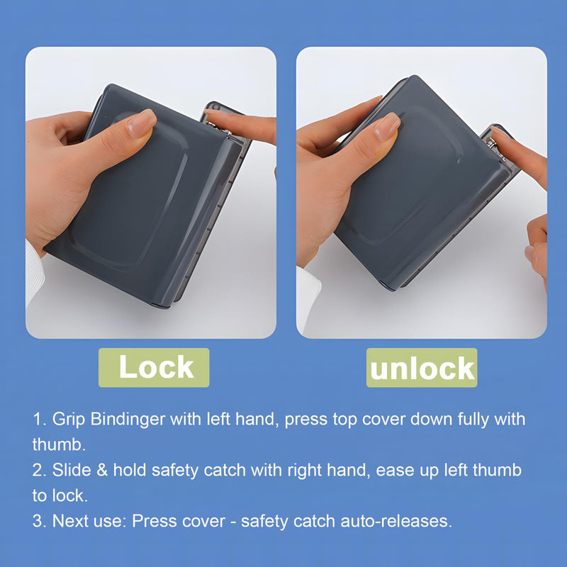 Binding Machine -10 Hole, DIY Creative Paper Puncher for Planner, A4-30 Holes, A5-20 Holes, B5 26 Holes with 10 PCS 30-Hole Loose Leaf Binding Spines for Work, Study- Black Z-10 Hole-Black