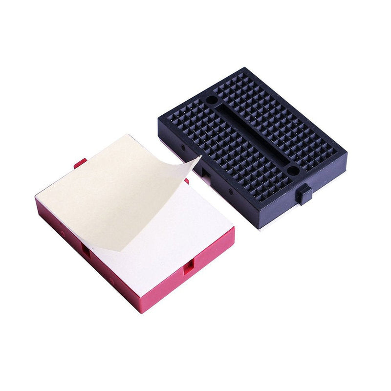 Elegoo Set of 6 170 Pin Breadboard Mini Breadboard Compatible with Arduino | 6 Pegboards (Red, Blue, Yellow, Green, White, Black), Self Adhesive, ABS Plastic for Prototyping & STEM Projects