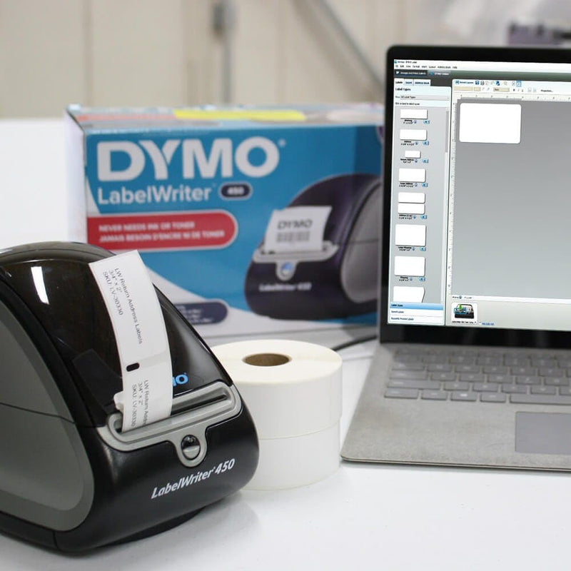 LabelValue LV-30330G 3/4" x 2" Green Return Address Direct Thermal Labels Compatible with Dymo 450 Series and Earlier LabelWriter Printers - 500 Labels Per Roll