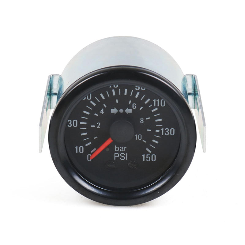 Dyno Racing 2" 52mm Mechanical Barometer 0-10 Bar/0-150PSI Air Pressure 12V Press Gauge Yellow Light Car Meter NPT1/8