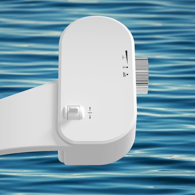Bidet Toilet Seat Attachment with Rear and Feminine Wash, Bidet Attachment for Toilet with Self-Cleaning and Adjustable Bidet Sprayer & 21°Angle Control (Chrome) Chrome