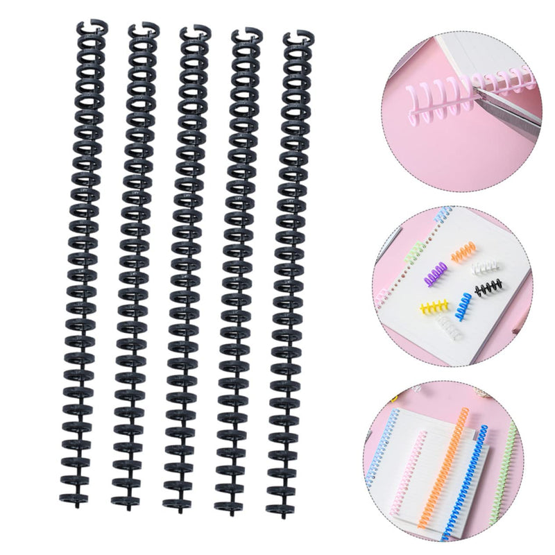 10Pcs Colorful Plastic Binding Coils Spiral Notebook Spines for Loose-Leaf Notebooks Eye-catching Comb Bindings Easy to Use for DIY Projects