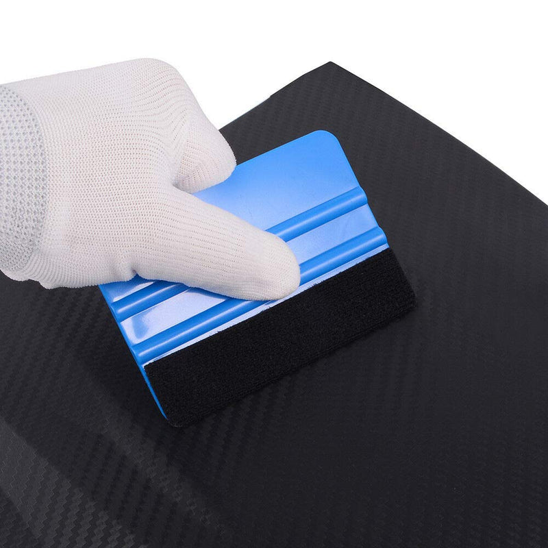 Vinyl Wrap Tool Window Tint Kit 7 Pieces Vehicle Tinting Tools Car Glass Protective Film Wrapping Installation Set Included Squeegees, Felt Squeegee, Cutting Knife with Blades