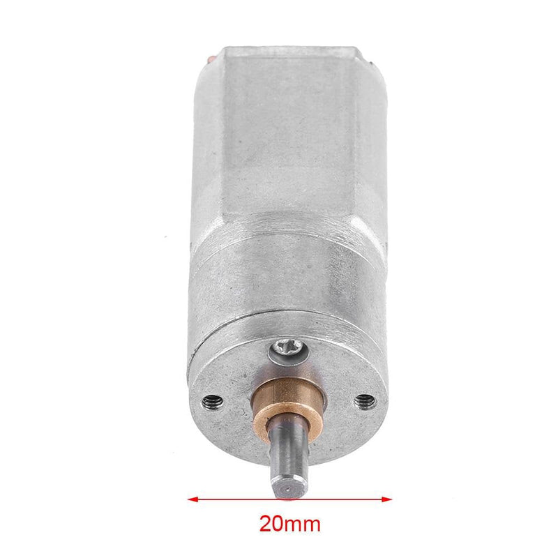 Akozon Gear Motor DC 12 V High Torque Turbo Electric Gear Reduction Motor Outer Diameter 20 mm Total Metal Speed Reduction Gear 15/30/50/100/200RPM 15 U/min