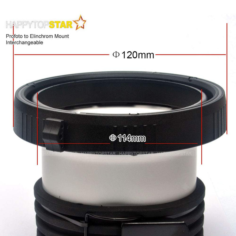 Profoto Profo Mount to Elinchrom Mounts Speedring Speeding Adapter Adaptor Converter for Studio Flash Strobe Light Beauty Dish