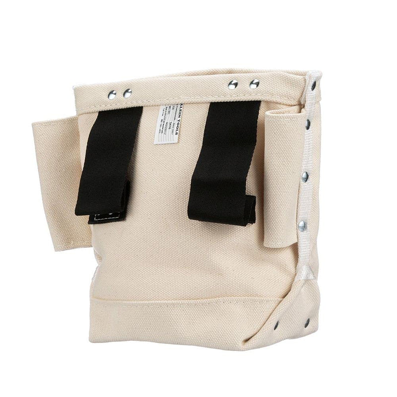 Klein Tools 5416 Tool Pouch, Small Tool Bag for Bolt Storage with Bull Pin Loops and Belt Strap Connect, 5 x 10 x 9-Inch One Size (Pack of 2)