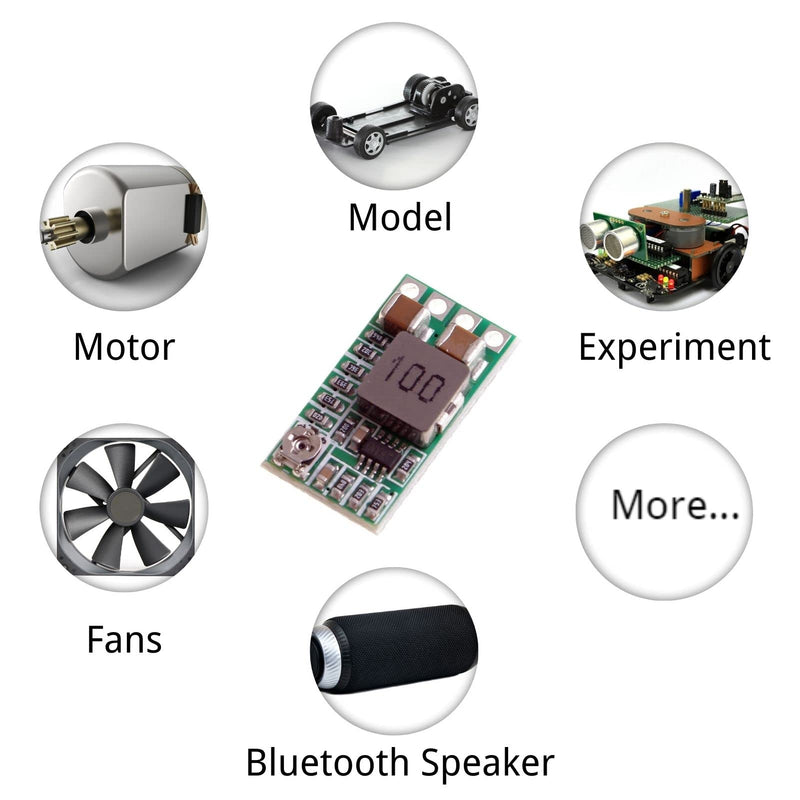 DC-DC Step Down Buck Converter 4.5-24V to 0.8-17V 5V 3A LAOMAO Mini Adjustable Voltage Converter 3.3V 5V 9V 12V Power Supply Power Module (6Pack)