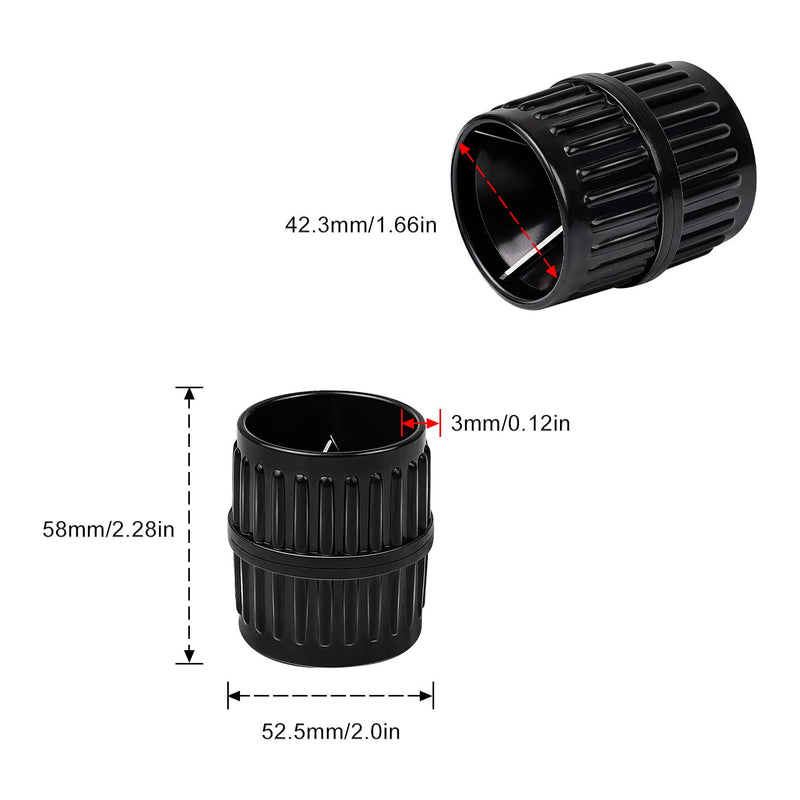 DEANKEJI 1 x PE pipe deburrer, 2-in-1 deburring copper pipe, 0-40 mm | Zinc alloy deburring tool, sharp blade, efficient, versatile, for copper, brass, aluminum and plastic pipes