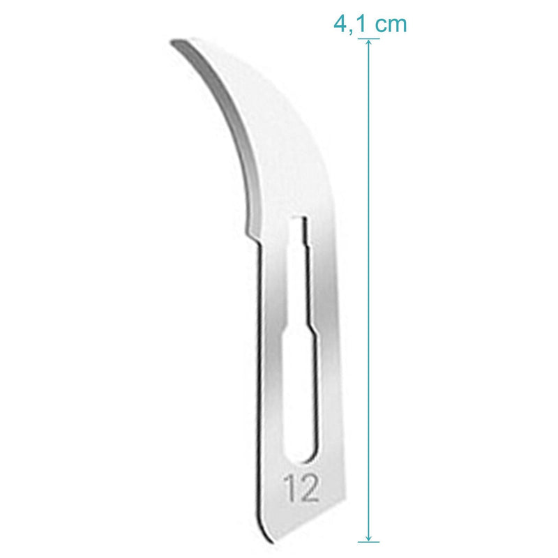 May 10 pieces of scalpel blades figure 12 made of carbon steel for scalpel holder No. 3 - replacement blades individually sterile packed