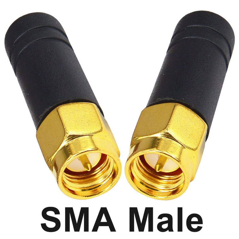 FPV Small WiFi Antenna 2.4GHz Wireless Module Omni Directional Thumb Antenna mmdvm Network Router Antenna SMA Male TX RX Mini RHCP Racing Drone Antenna for Multicopter WiFi USB Adapter Pack of 2 SMA Pin in center
