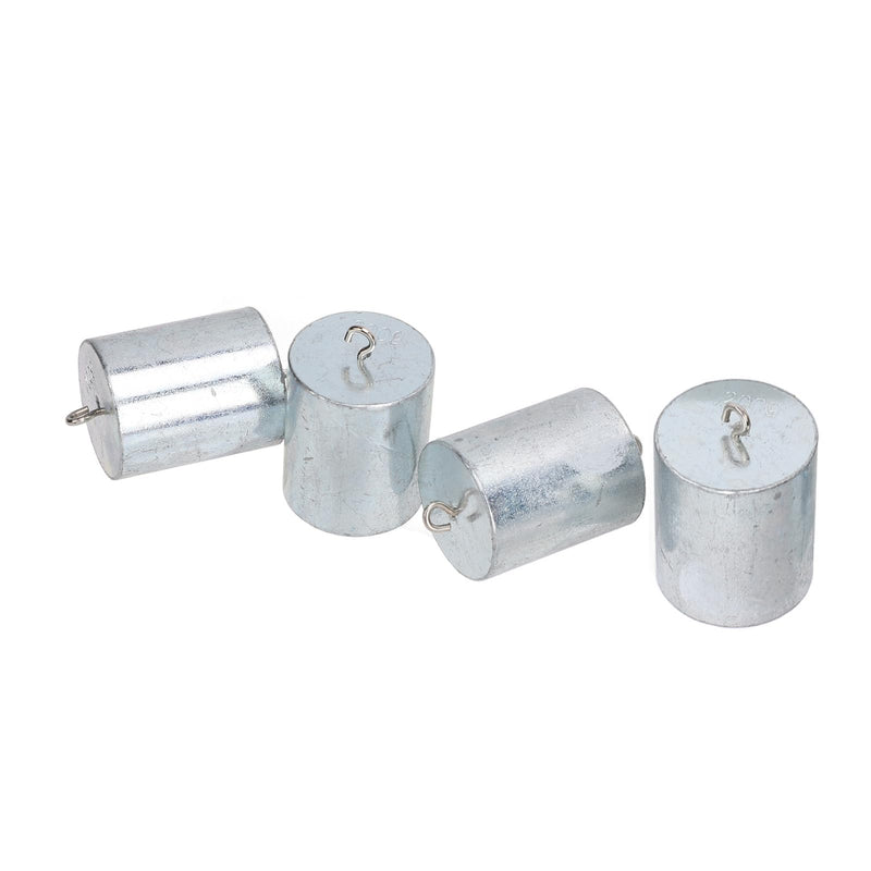 4 Pieces 200G Weights with Hooks, Chrome Plated Steel Calibration Weight Set for Teaching Experiments at School at Home
