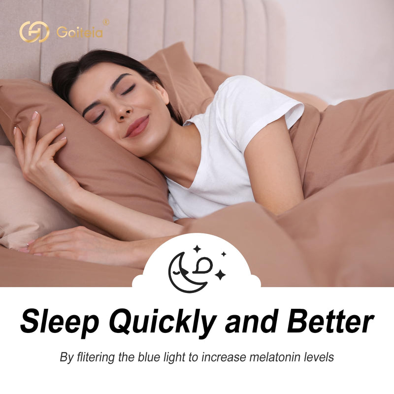 Goiteia 100% Orange Blue Light Blocking Fit over Glasses-Amber Tint Computer Gaming Glasses for Better Sleep/Eyes Strain/Light Sensitive-Ultra Light