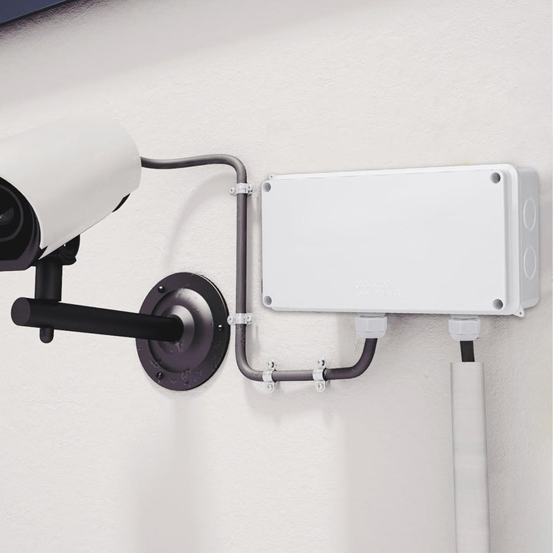 DAMORON junction box IP65 waterproof, surface-mounted junction box, Ø12-15 mm, ABS junction box large, flush-mounted junction box for wet rooms Floor, distribution box white (200x100x70mm) white