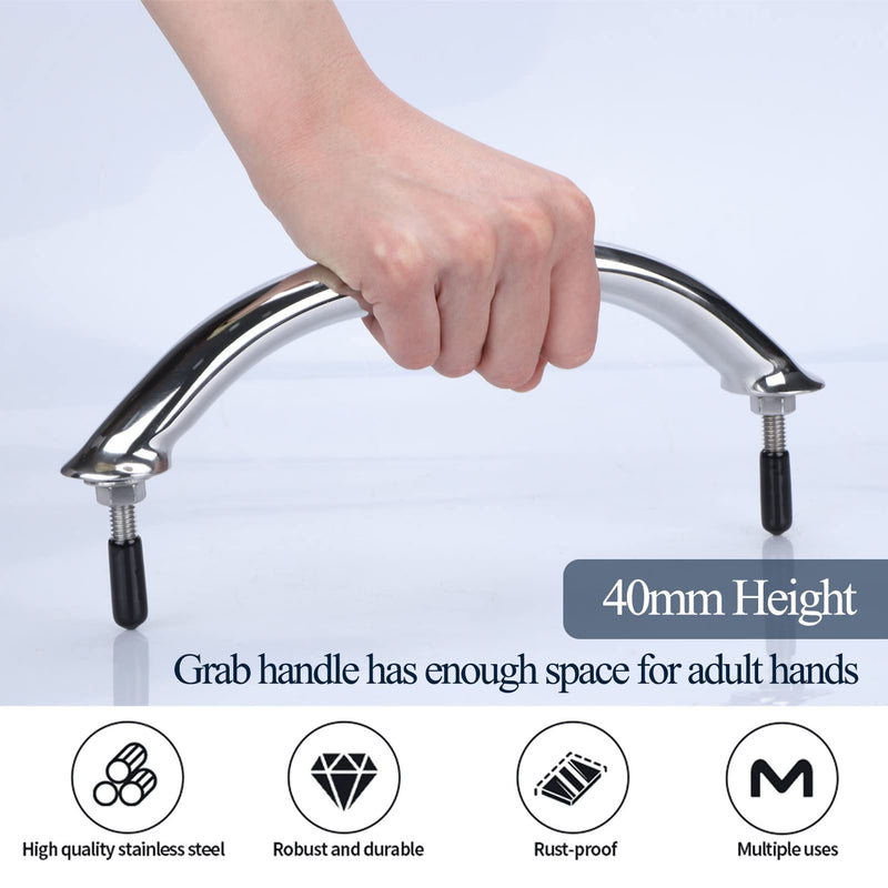 8" Boat Grab Bar 316 Stainless Steel Polished Grab Handle Handrail Hardware Multipurpose