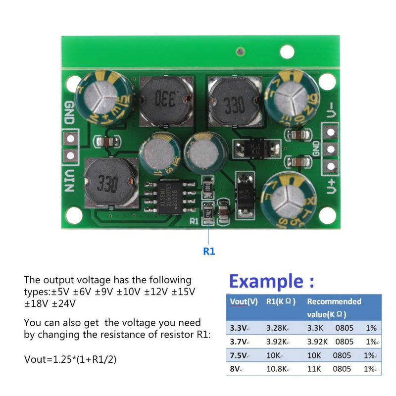 Positive Negative Voltage Regulator DC DC Positive Negative Voltage Regulator Boost Buck Converter Voltage Output [ ±6V] Power Converter (Output Voltage ±5 VDC) Output Voltage ±5 VDC
