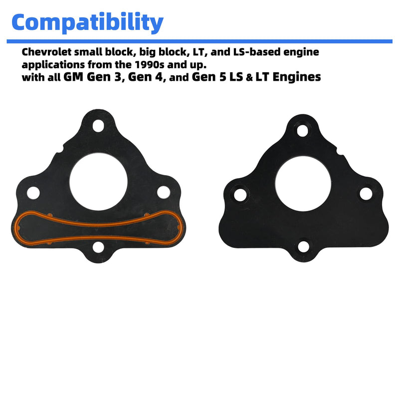 LS Countersunk Camshaft Retainer Plate Gasket Bolt Kit Compatible with Chevy Gen III IV V Engines for LS1 LS2 LS3 4.8 5.3L 6.0L 6.2L Vortec Corvette Cam 12589016 11561455