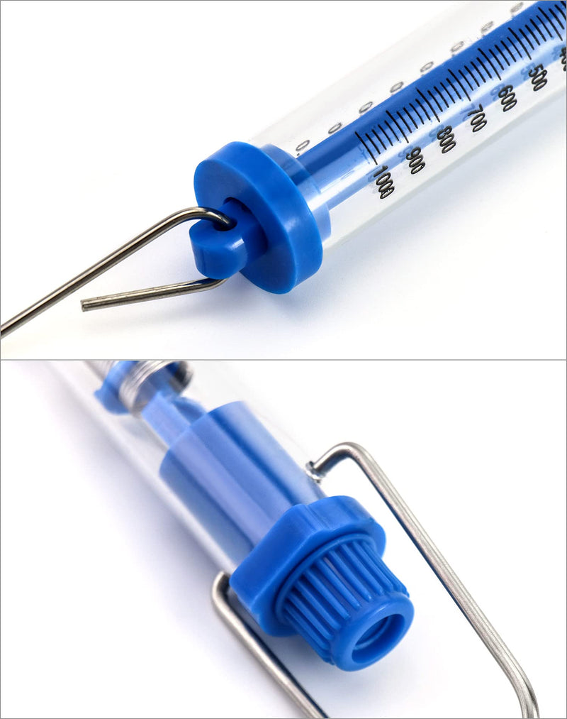 QWORK Spring Scale, 10N/1000g Dynamometer Balance Tubular for Physics Laboratory Experiments, Commercial Single 10N